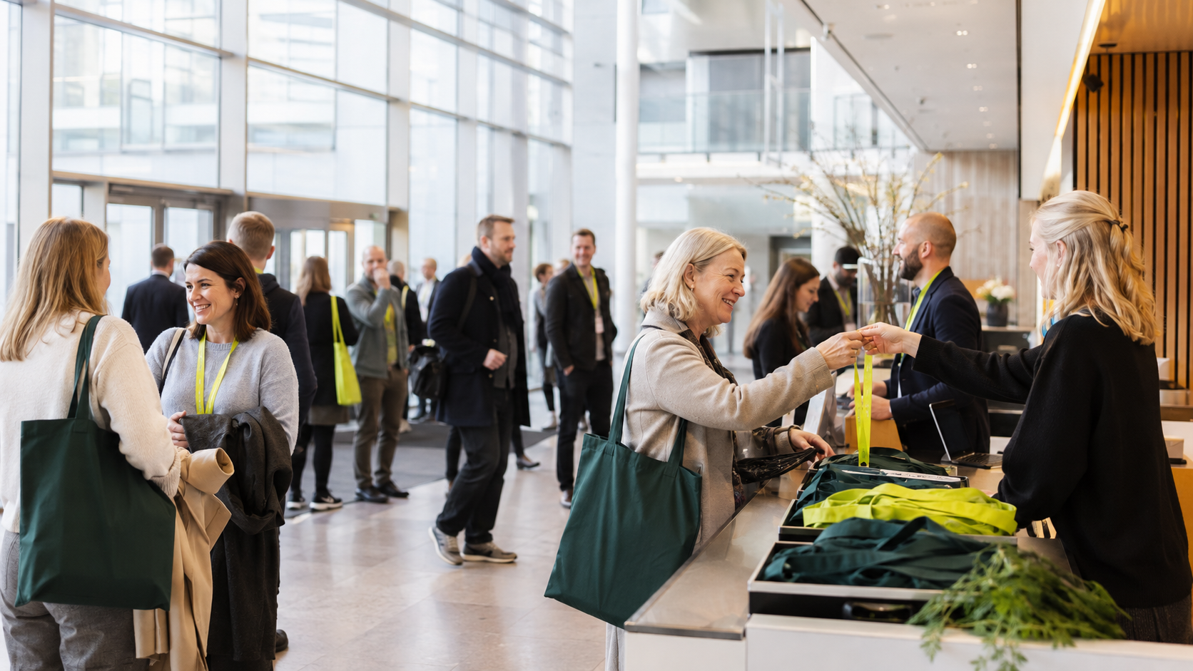 Registrering i foajeen